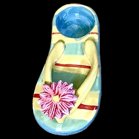 Other - Single Flip Flop Tealight Candle Holder Colorful Summer Coastal Beach Tropical